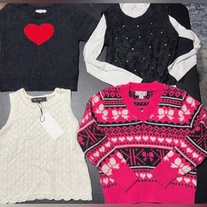 Girls Lot of 4 Miscellaneous Brand Tops Size 10/12